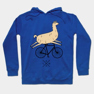 Lama rides a bicycle Hoodie